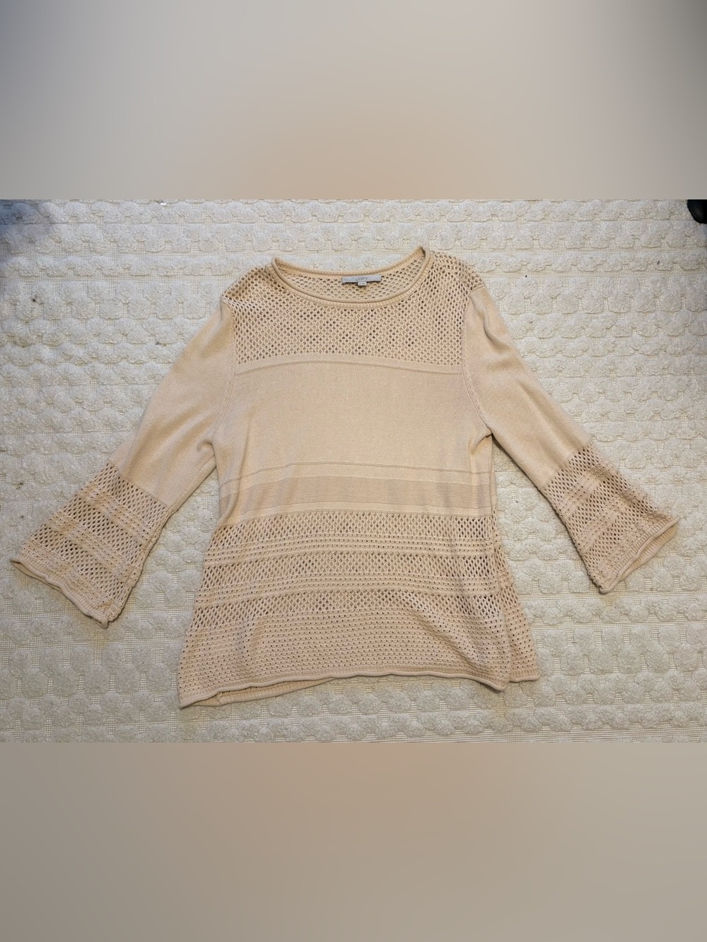 LOFT Light Cream Sweater 100% cotton